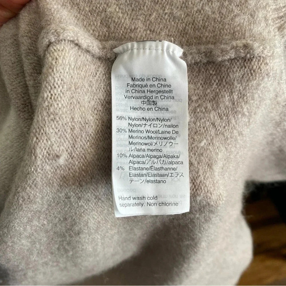 Madewell Kent Colorblock Cardigan Sweater in Coziest Yarn Bright Ivory Sz Small - Picture 9 of 11